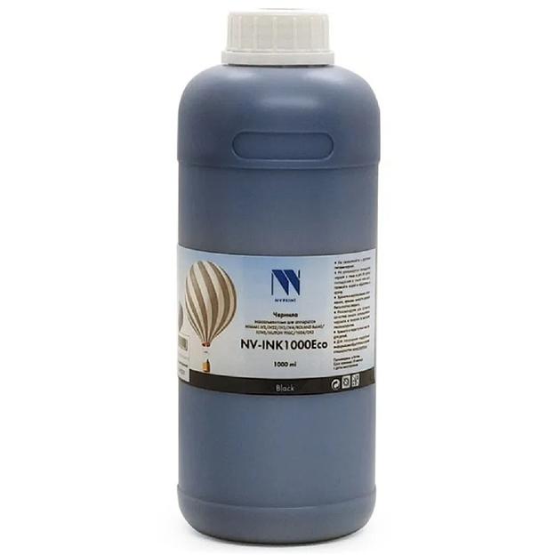 Чернила NV PRINT экосольвентные NV-INK1000BkEco для аппаратов Epson, Mimaki, Mutoh, Roland (1000ml) Black фото 1