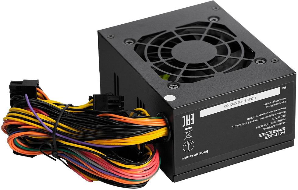 Блок питания KingPrice SFX 400W KPPSU400 (20+4pin) PPFC 80mm fan 3xSATA фото 1