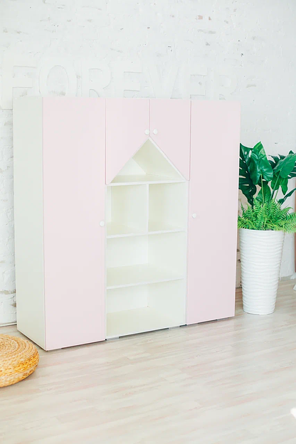 Шкаф 2-х дверный детский «Домик» зеленый фото 3