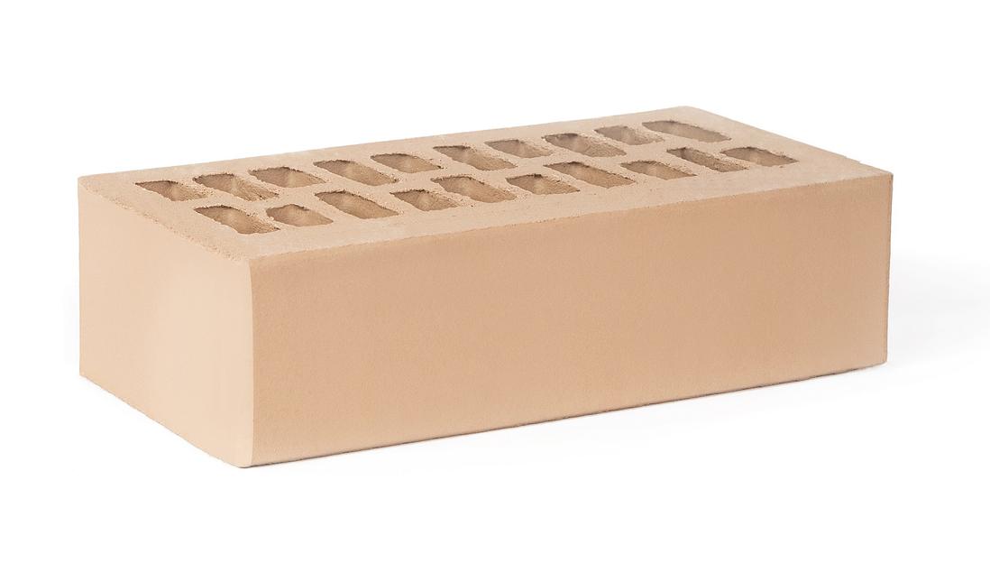 Кирпич лицевой одинарный гладкий «Латте» (Светло-молочный шоколад) фото 1