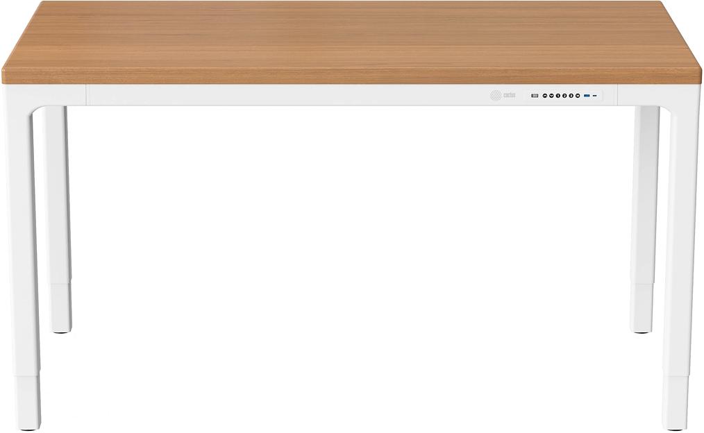 Стол для компьютера Cactus CS-ET-WWD столешница МДФ белый дуб молочный каркас белый фото 2