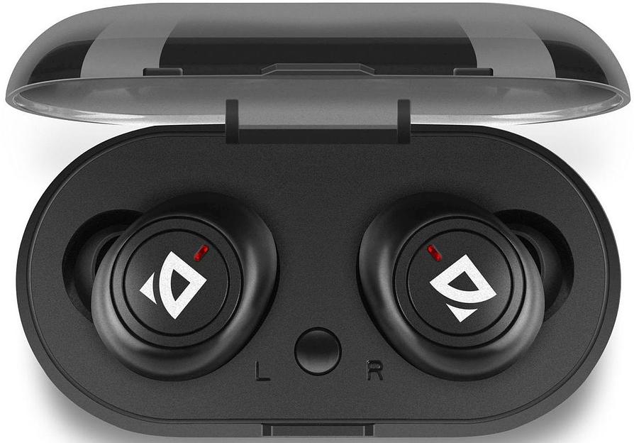Гарнитура вкладыши Defender Twins 638 черный беспроводные bluetooth в ушной раковине (63638) фото 5