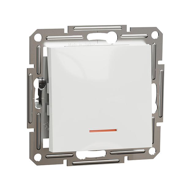 Переключатель одноклавишный SE EPH1570121 Asfora 10AX механизм с подсветкой белый EPH1570121 фото 1