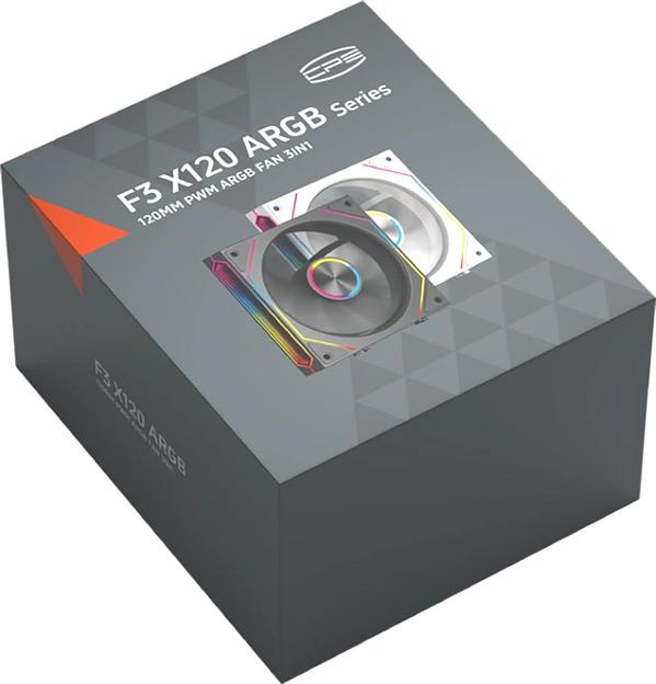 Вентилятор для корпуса PcCooler F3 X120 BK ARGB 120х120x25 черный 4-pin 28.4дБ (F3X120-BKAC012-GL) Ret фото 5