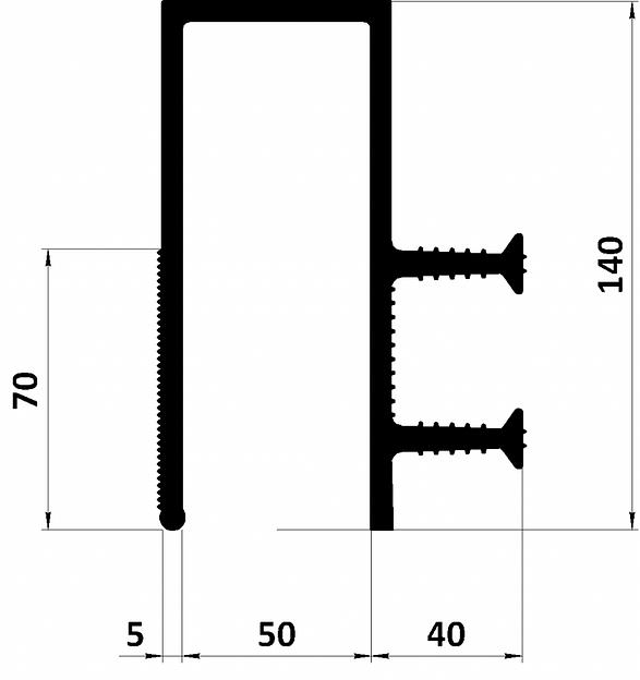 П-образная (ремонтная) присоединительная гидрошпонка Litaproof «UC-R» для герметизации деформационных швов при сопряжении с существующими конструкциями фото 2