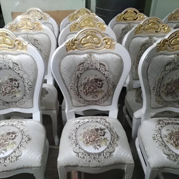 Стул для гостиной с мягкой обивкой, слоновая кость, под заказ фото 2