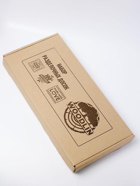 Набор из трёх разделочных деревянных досок на подставке Woodlin «Классик» ОПТ фото 6