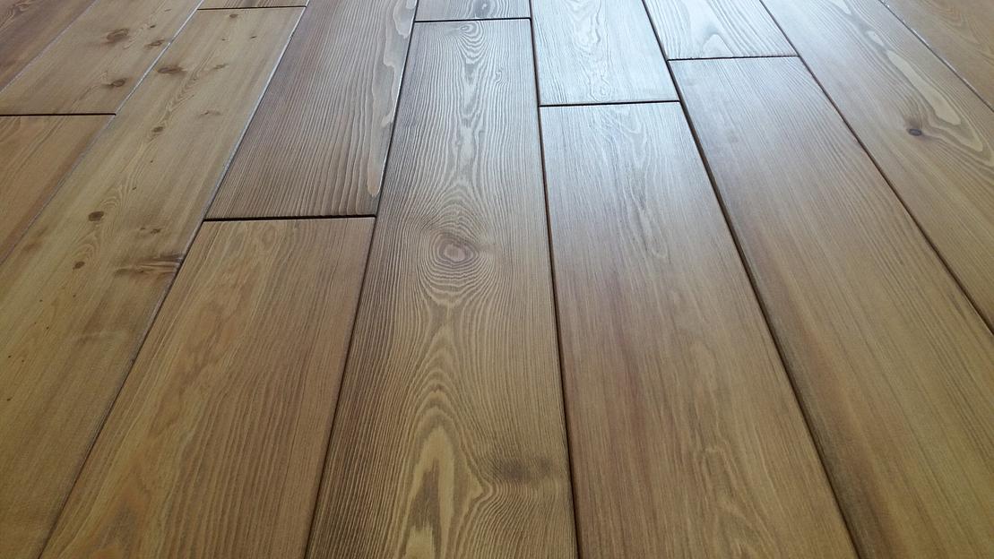 Темный дуб, массивная доска, лиственница, 15 мм, натур, масло, 1.97 м2 фото 1