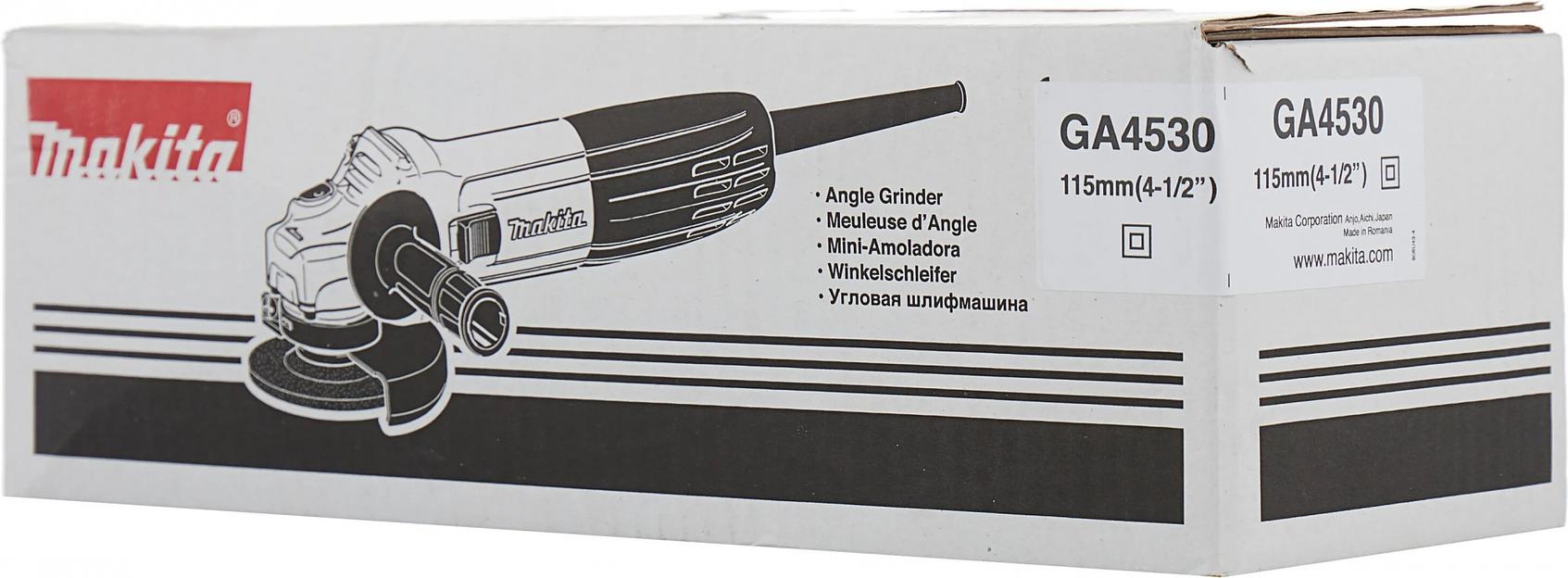 Углошлифовальная машина Makita GA4530R 720Вт 11000об/мин рез.шпин.:M14 d=115мм фото 7
