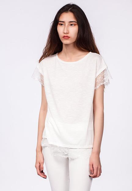 Футболка Crystal Travel «T-shirt pizzo al bianko» ОПТ фото 2
