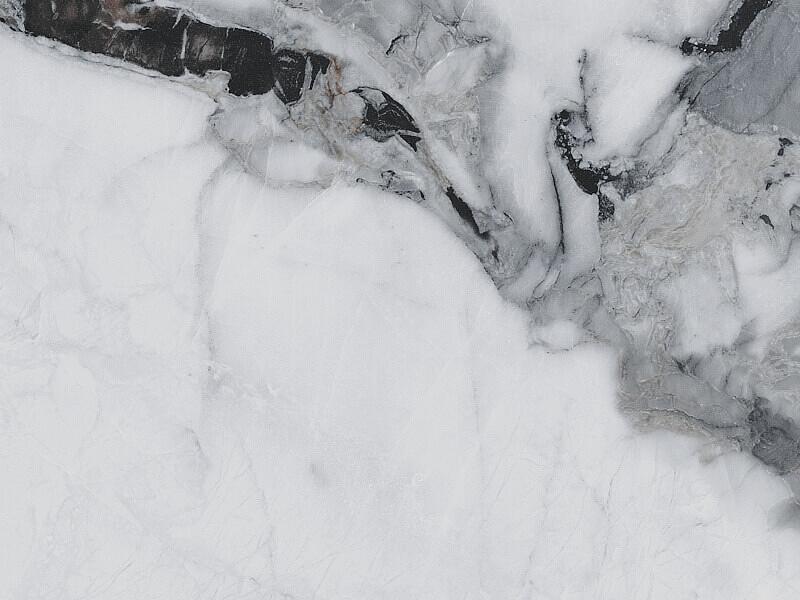 Стол Сохо 110(+35)×110×77 см чёрный металл, стекло мрамор глянец фото 6