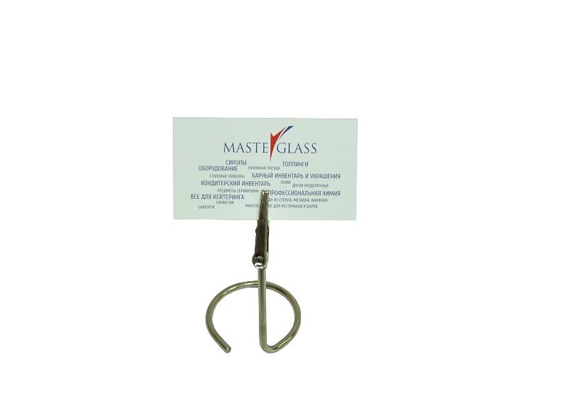 Держатель для ценников и табличек d=5 см. h=9 см. нерж. на подставке MGsteel /1/12/360/ фото 1