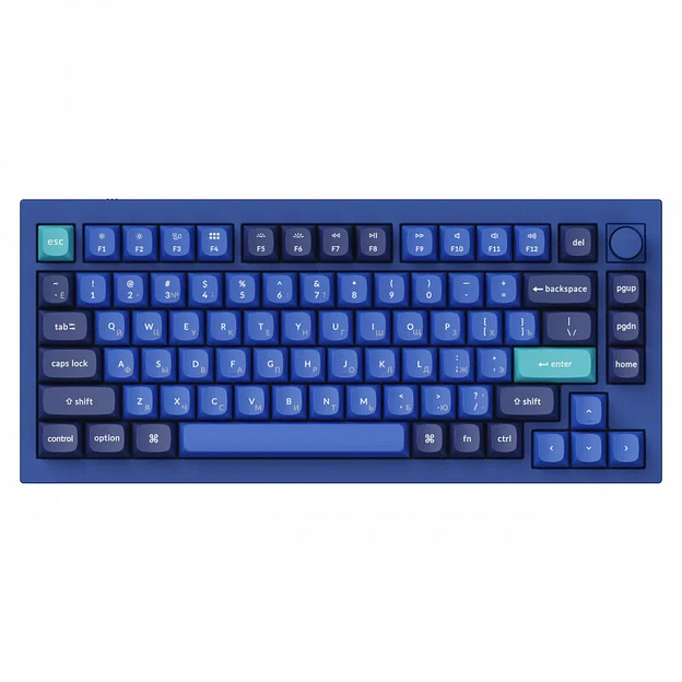 Клавиатура Keychron Q1-O3Z Blue Knob Brown Switch RGB Hot-Swap Gateron G pro Mechanical Q1O3Z_Keychron фото 1