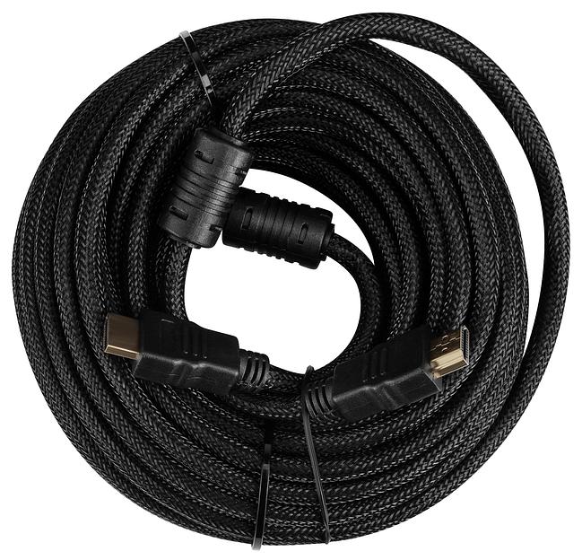 Кабель аудио-видео Buro HDMI (m)/HDMI (m) 10м. феррит.кольца Позолоченные контакты черный (HDMI-V1.4-10MC) фото 1