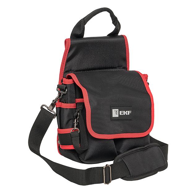 Сумка монтажника поясная с крышкой и ремнем фото 1