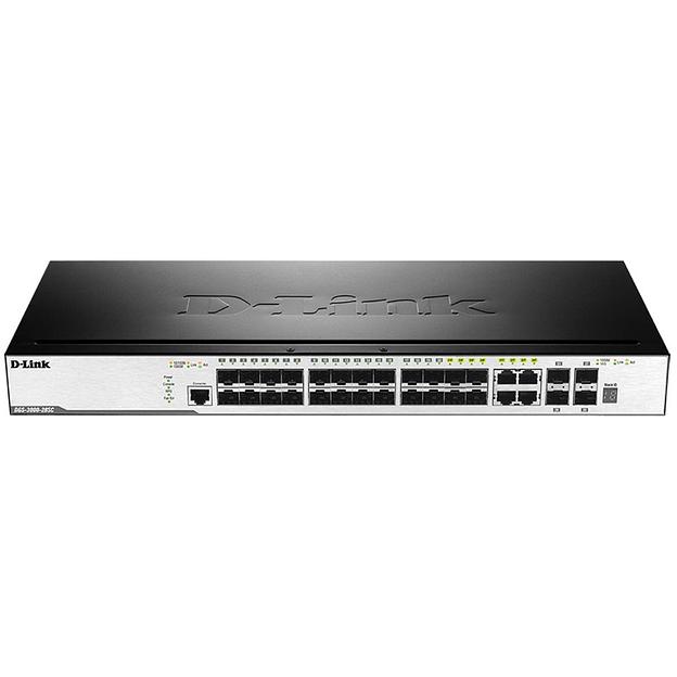Коммутатор D-Link DGS-3000-28SC/A1A 4G 20SFP 4SFP+ управляемый фото 2