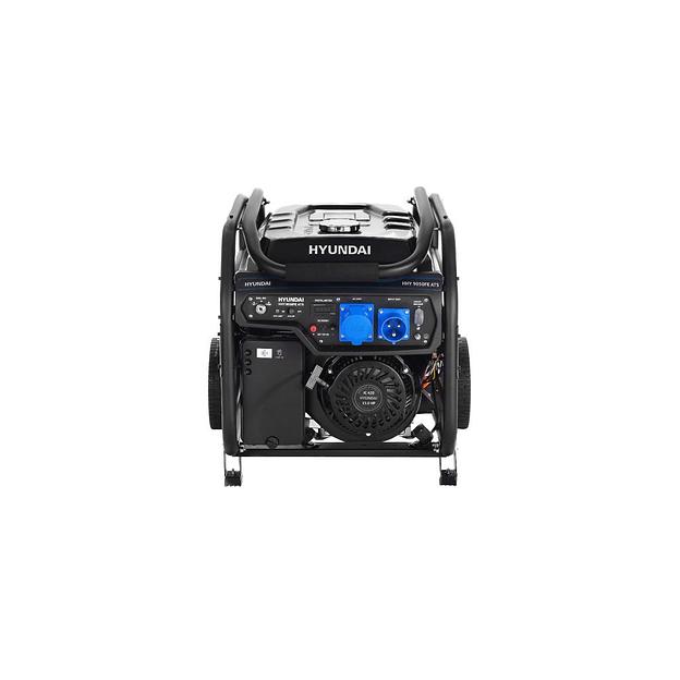 Бензиновый генератор Hyundai HHY 9050FE ATS, 220/12 В, 6.5кВт, с автозапуском, на колёсах с АКБ фото 1