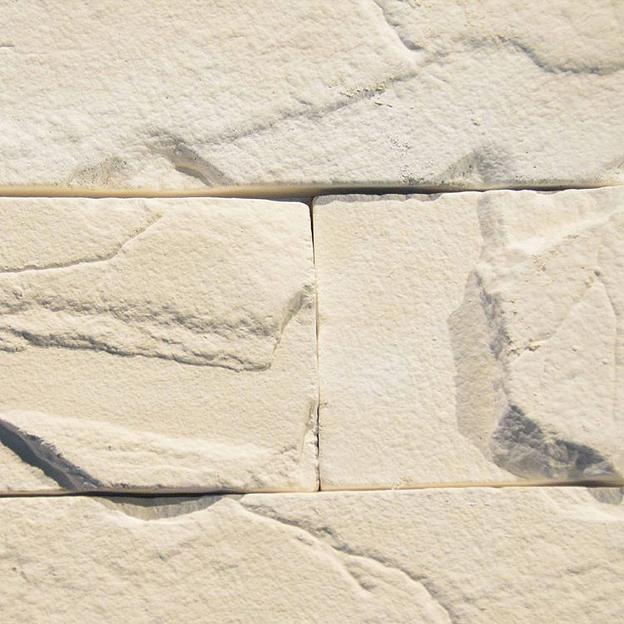 Облицовочный камень для фасада Брик Белый фото 5