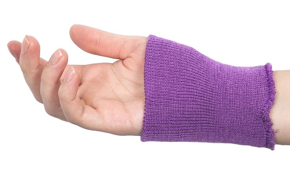 Трикотажные манжеты фиолетовые фото 3