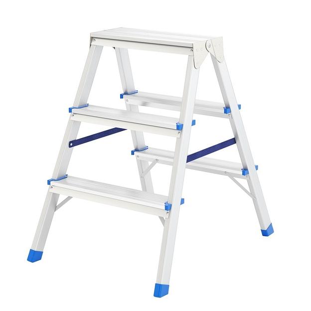 СИБРТЕХ Стремянка двусторонняя 3ст., алюминиевая, Россия [97923] фото 1