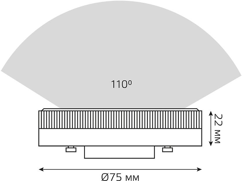 Лампа светодиодная Gauss Elementary 83835 15Вт цок.:GX53 таблетка 180B св.свеч.бел.хол. GX53 (упак.:10шт) фото 6