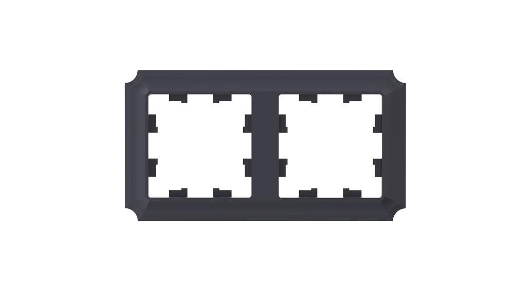 ATLASDESIGN ANTIQUE 2-постовая рамка, универсальная, КАРБОН фото 1