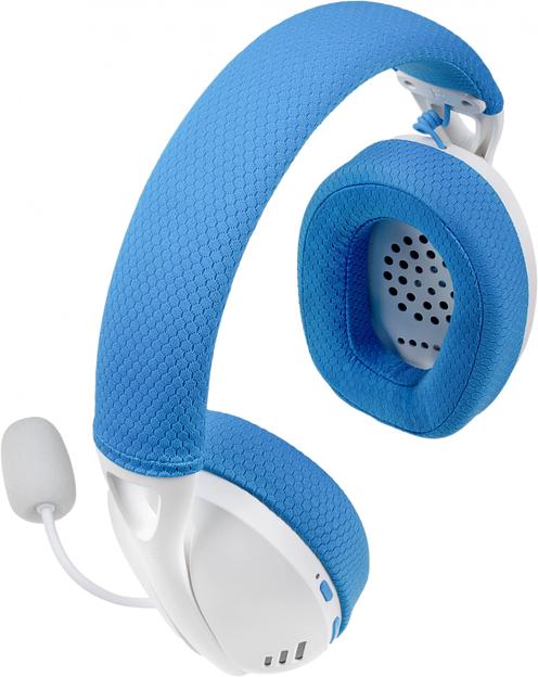 Беспроводная игровая гарнитура REDRAGON IRE PRO бело-синяя (USB, 2.4G, Bluetooth, 40 мм, 400 мАч) фото 3