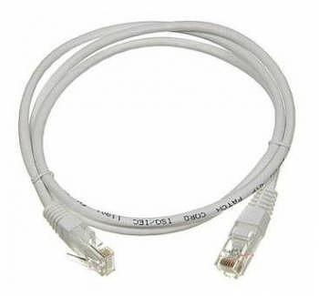 Патч-корд Lanmaster UTP 4 пары cat5E molded 0.5м серый RJ-45 (m)-RJ-45 (m) фото 1