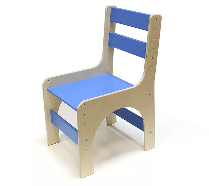 Стул детский регулируемый 26\30\34 см, фанера арт.9.05.8.РС.2 синий ОПТ фото 1