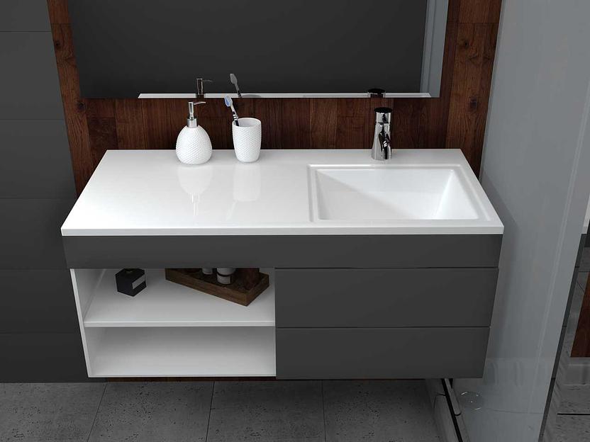 Раковина над стиральной машиной для ванной комнаты Марко «Марсал правая 100» ОПТ фото 1