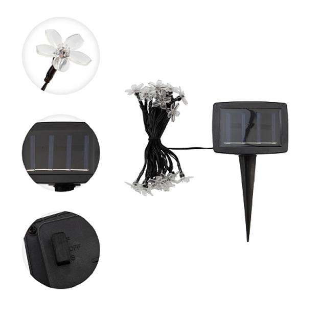 Rexant (602-270) Гирлянда садовая (каскад) Ночной букет 4м, мультиколор, с аккумулятором и выносной солнечной панелью Lamper фото 1