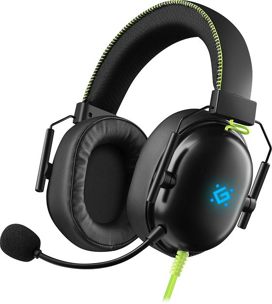 Гарнитура игровая DEFENDER (64552) Toxic черный, 7.1, LED, провод 2 м фото 2