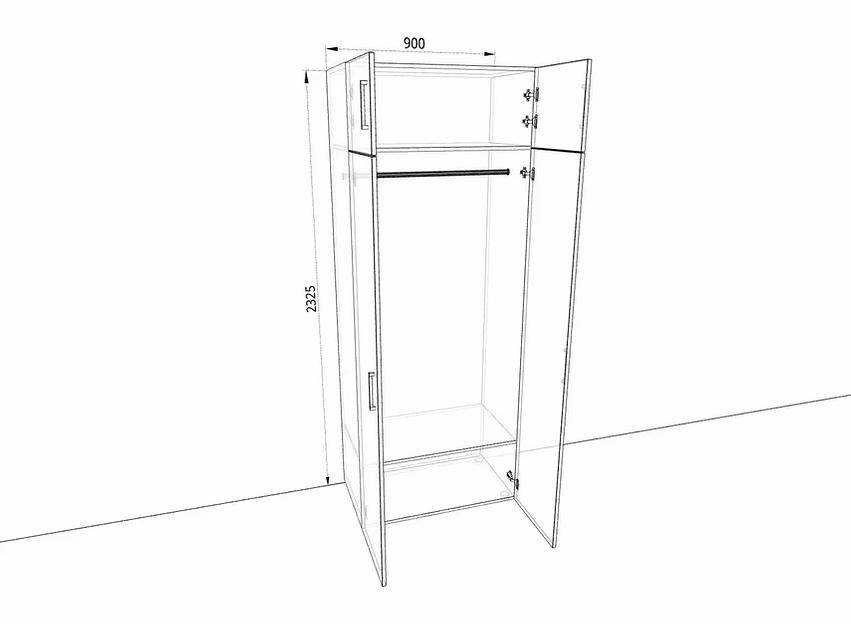 Шкаф распашной Sanvut 900х500х2325 мм арт.Ш9319 ОПТ фото 7