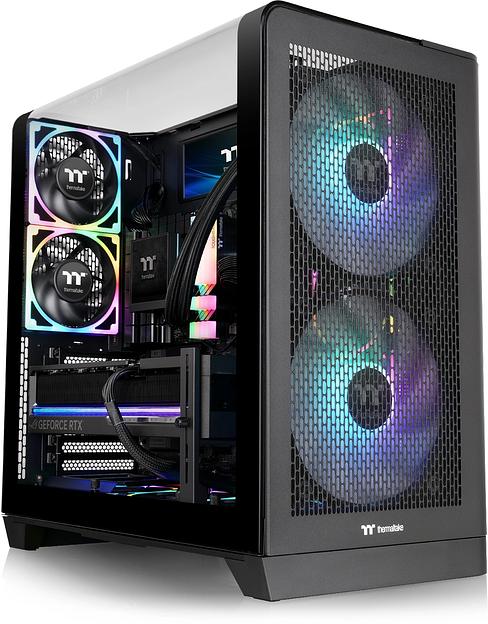 Корпус Thermaltake View 390 Air черный без БП E-ATX 2x120mm 2xUSB3.0 1xUSB3.1 audio bott PSU фото 1