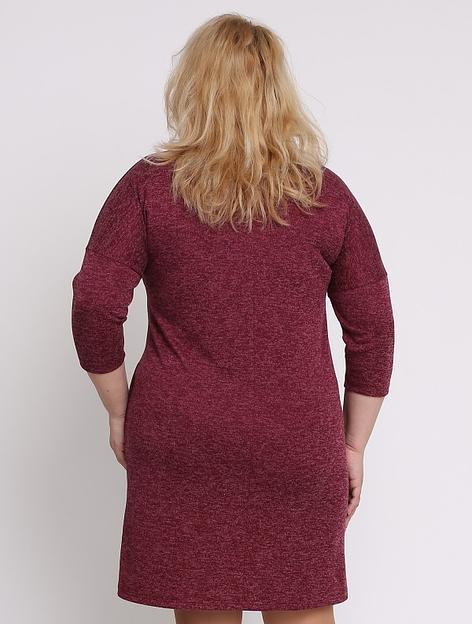 Платье бордовый меланж П-0153 фото 3