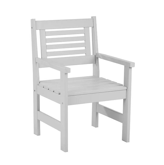 Кресло деревянное для сада и дачи Хольмен светло-серое ОПТ фото 6