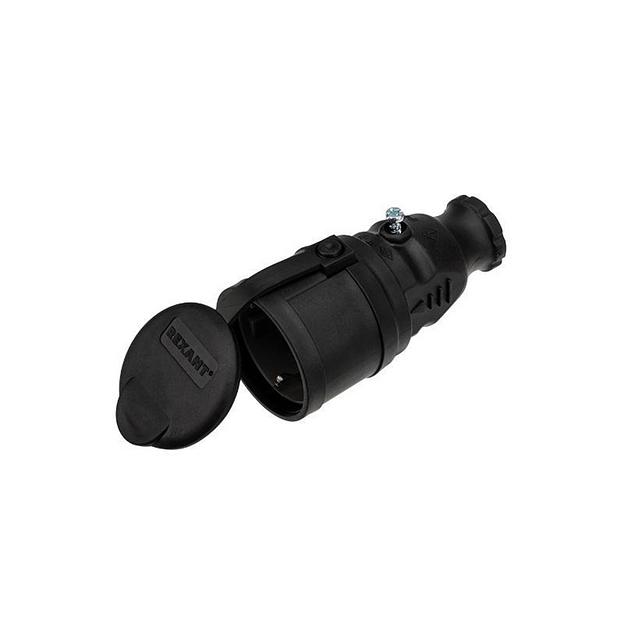 Розетка переносная влагозащ. с крышкой с/з 16А IP44 каучук Rexant 111-004 фото 6