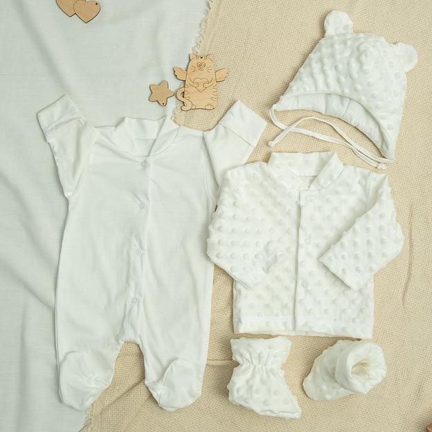 №239 Комплект на выписку «Радость» молочный ОПТ фото 2