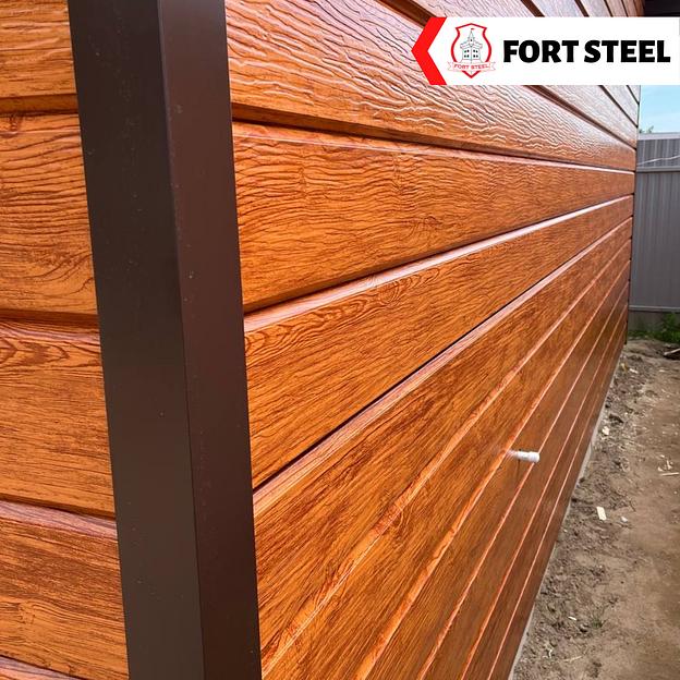 Металлический сайдинг «Евробрус с тиснением» цвет Printech ПИХТА 3D фото 2