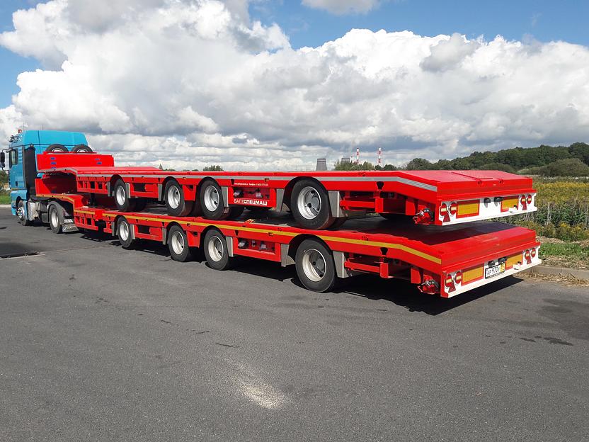 Трал низкорамный раздвижной четырехосный фото 1