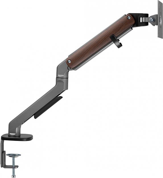 Кронштейн для мониторов Ultramounts UM734WD серый/коричневый 17"-27" макс.7кг крепление к столешнице поворот и наклон фото 3