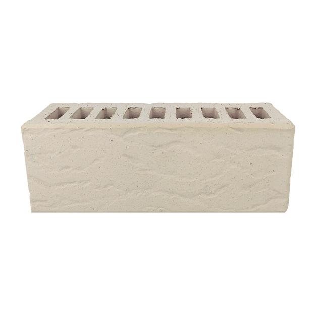 Облицовочный кирпич «Сливки» с накатом «Кора дерева» пустотелый ЕВРО утолщенный фото 2