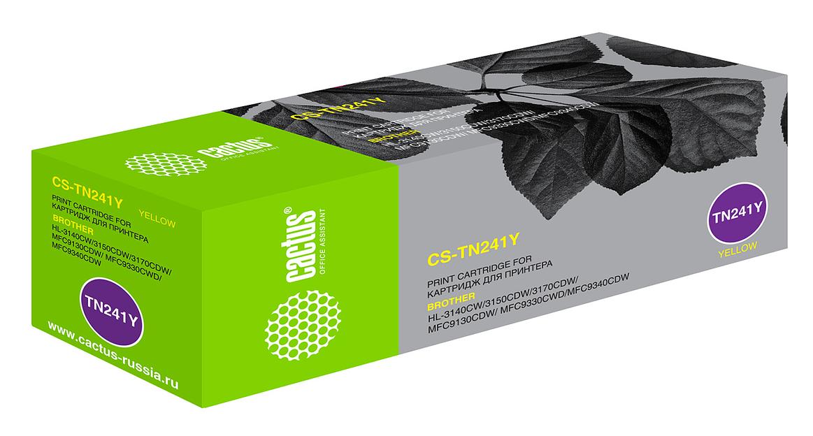 Картридж лазерный Cactus CS-TN241Y TN-241Y желтый (1400стр.) для Brother HL-3170CDW фото 1