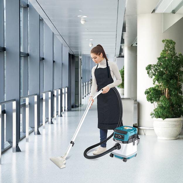 Строительный пылесос Makita DVC150LZ (уборка: сухая/влажная) белый фото 5