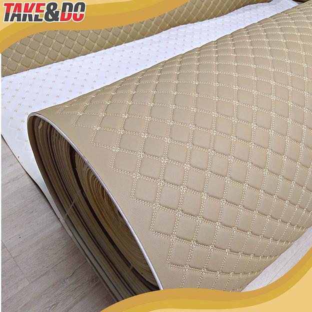 Экокожа звёзды, бежевый, нить шампань опт фото 4