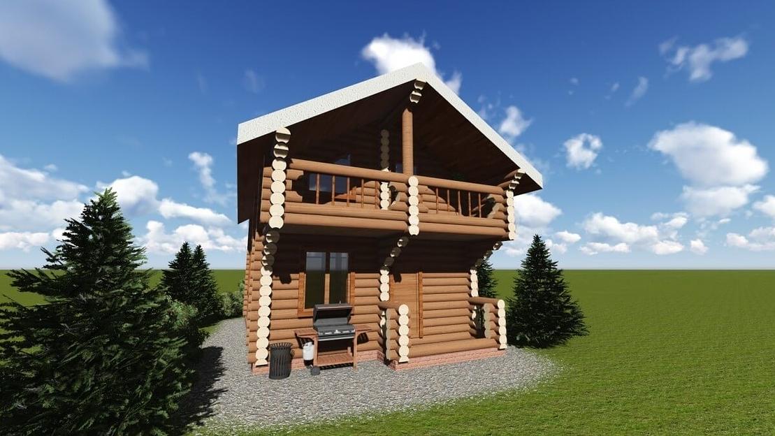 Проект дом из бруса «Роман» фото 1