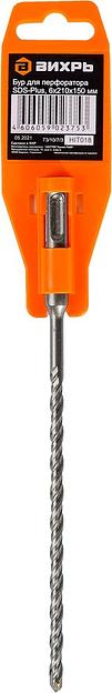 Набор буров Вихрь 73/10/7/3 по бетону Д=6мм Дл=210мм (1пред.) для перфораторов фото 1
