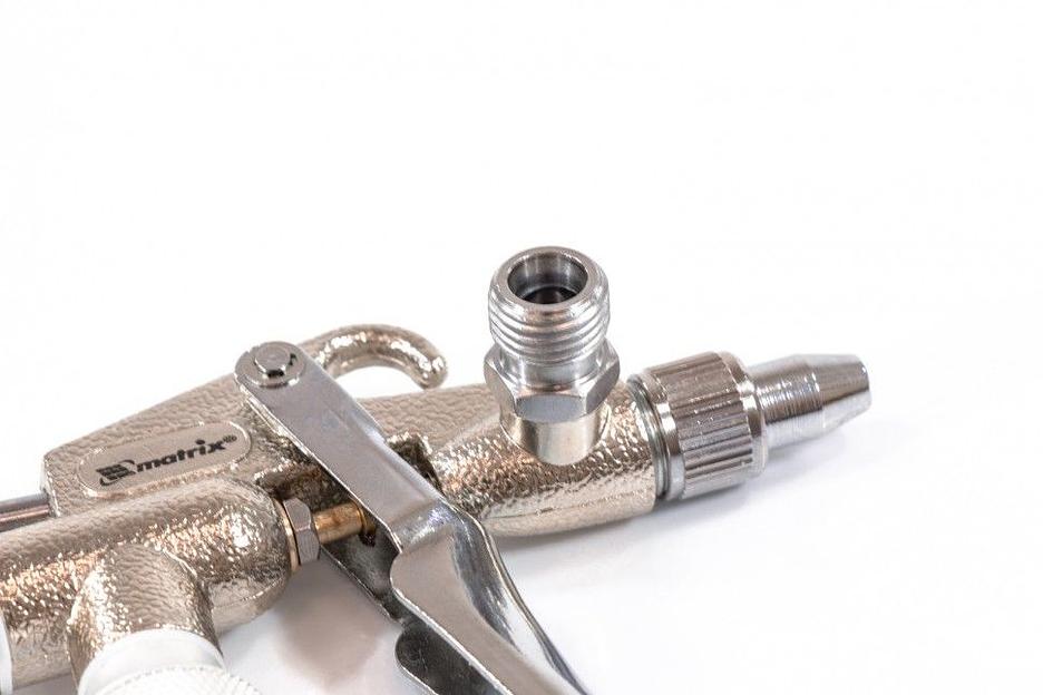 Краскораспылитель Matrix 57318 141л/мин бак:0.1л серебристый/белый фото 2