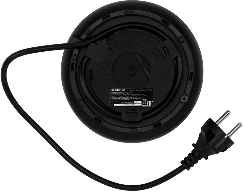 Чайник электрический Starwind SKG4030 1.7л. 2200Вт черный (корпус: стекло) фото 9