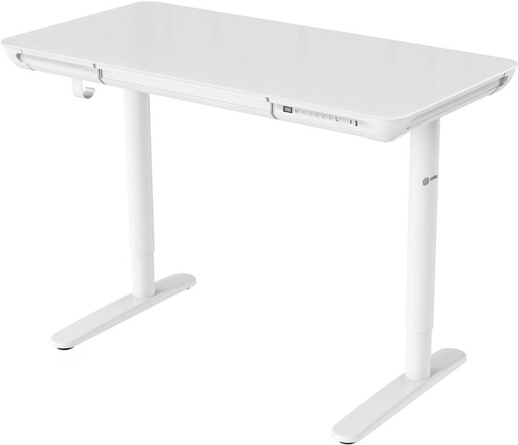 Стол для компьютера Cactus CS-EGD-WT-LED столешница закаленное стекло белый каркас белый фото 2